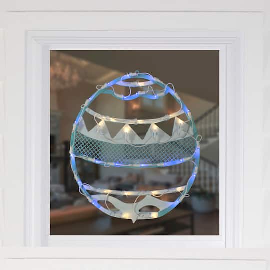 17" LED Blue Easter Egg Spring Window Silhouette Decoration